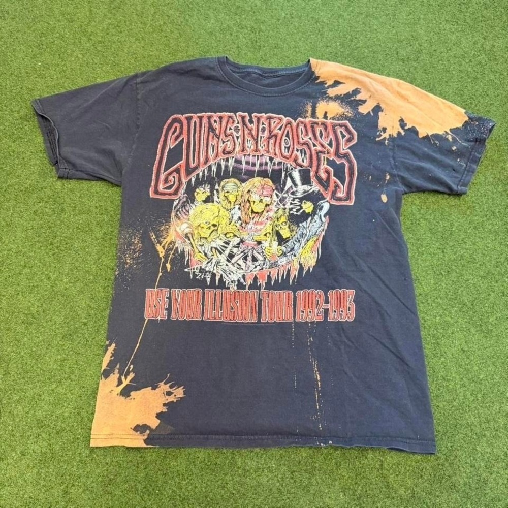 Guns N roses band tee • distressed bleached guns roses retro band t shirt